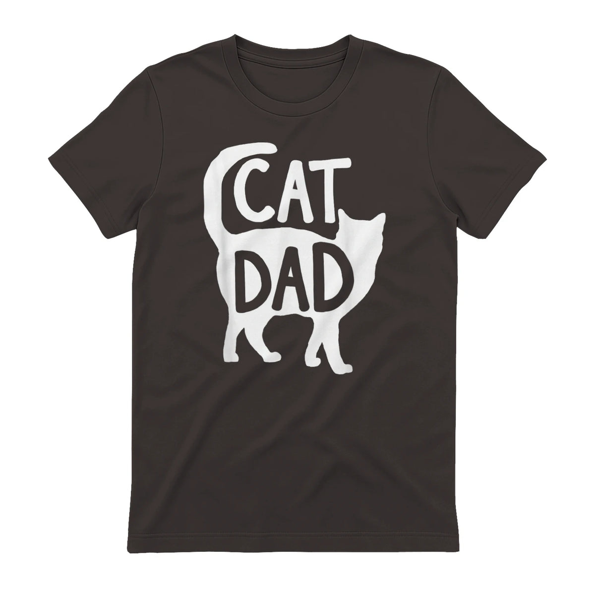 Best Cat Dad Fathers Day Men Kitty Daddy Papa Christmas Meow in Dark Chocolate - back view