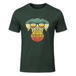 Boxer rétro vintage pour amoureux des chiens in Forest Green - front view