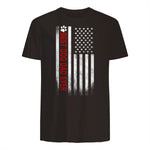 Best Dog Dad Ever American Flag Gift for Best Father in Dark Chocolate - back view