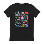 All of Us are Different None of Us are Less Autism Awareness in Black - back view