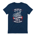 Biker-Opa wie normaler Opa Aber viel Cooler - Motorrad Shirt in Navy - back view