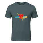 Tom Petty and The Heartbreakers Classic Logo T-Shirt in Dark Heather - front view