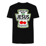 Catch Up with Jesus T-Shirt in Black - back view