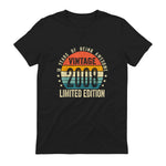 Vintage Eighteenth Birthday T-Shirt in Black - back view