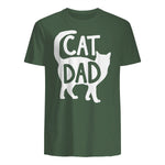 Best Cat Dad Fathers Day Men Kitty Daddy Papa Christmas Meow in Military Green - back view