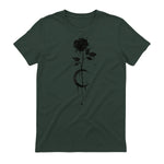 Occult Vintage Moon Rose Witchcraft Okkult Hexe Gothic in Forest Green - back view