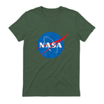 NASA Meatball Official Logo T-Shirt in Military Green - back view