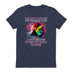 The Child Is Grown The Dream Is Gone Comfortably Number T-Shirt in Heather Navy - back view