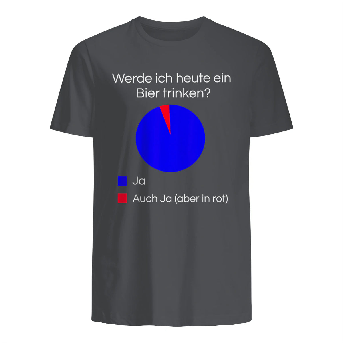 Lustiges Bier Shirt I Alkohol Trinken Party Fest Wein in Charcoal - back view