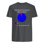 Lustiges Bier Shirt I Alkohol Trinken Party Fest Wein in Charcoal - back view