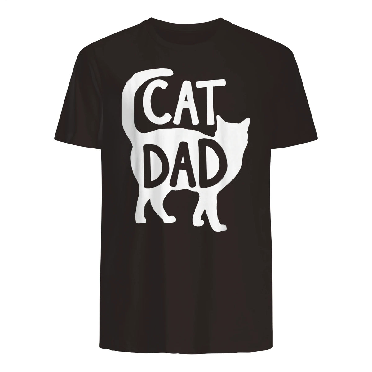 Best Cat Dad Fathers Day Men Kitty Daddy Papa Christmas Meow in Dark Chocolate - back view