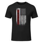 Best Dog Dad Ever American Flag Gift for Best Father in Black - front view