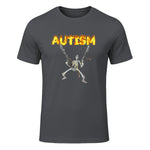 Autism Skeleton Meme in Charcoal - front view