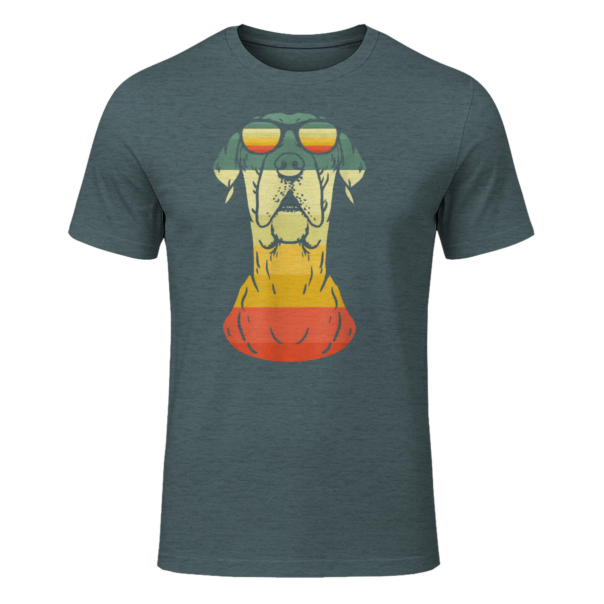 Cadeaux cool pour propriétaire de dogue allemand rétro vintage in Dark Heather - front view