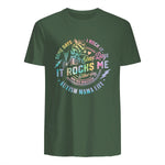 Autism Mama Life Some Days I Rock It Some Days It Rock Me in Military Green - back view