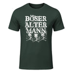 Opa & Großvater Männer Geschenke Vintage Totenkopf Schwarz, S Herren, Halbarm, in Forest Green - front view
