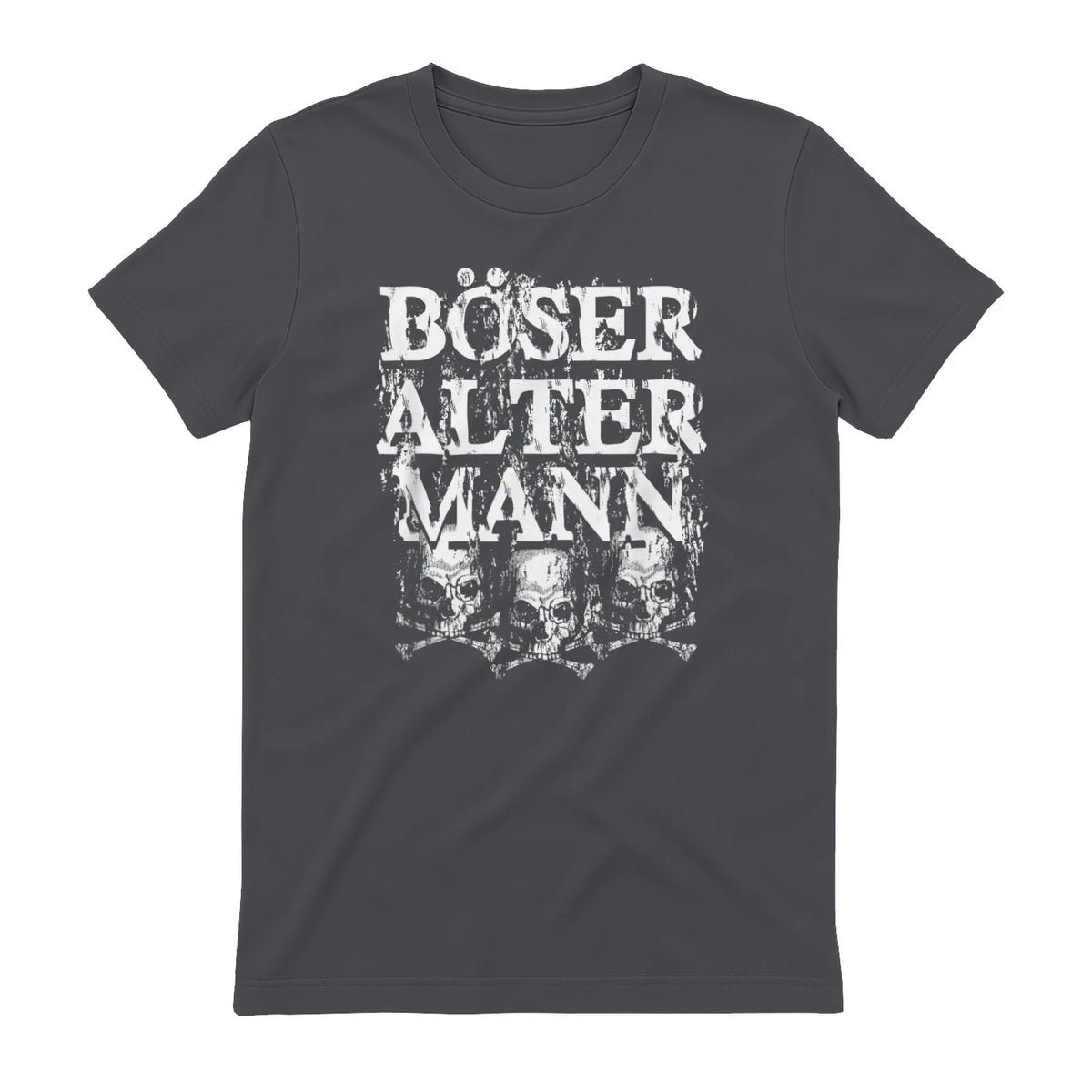 Opa & Großvater Männer Geschenke Vintage Totenkopf Schwarz, S Herren, Halbarm, in Charcoal - back view