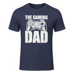 The Gaming Dad Game Controller Spruch Geschenkidee Vatertag T-Shirt in Heather Navy - front view
