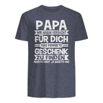 Papa und Vater Motiv, Lustiger Spruch, Herren Vatertag Halbarm T-Shirt in Heather Navy - back view