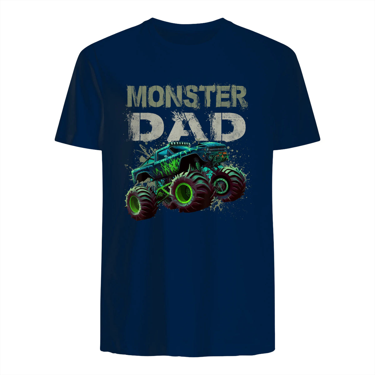Monster Truck Dad T-Shirt in Navy - back view