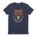 Lynyrd Skynyrd - Americana Steer Skull T-Shirt in Heather Navy - back view