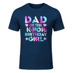 K-Pop Girl Dad T-Shirt in Navy - front view