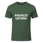 Spaßige Outfits Anstaltsleitung Lustige Sprüche Humor Spaß für Erwachsene Unisex Schwarz in Military Green - front view