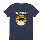 Ew, People - Funny Cat Lover Gift T-Shirt in Heather Navy - back view