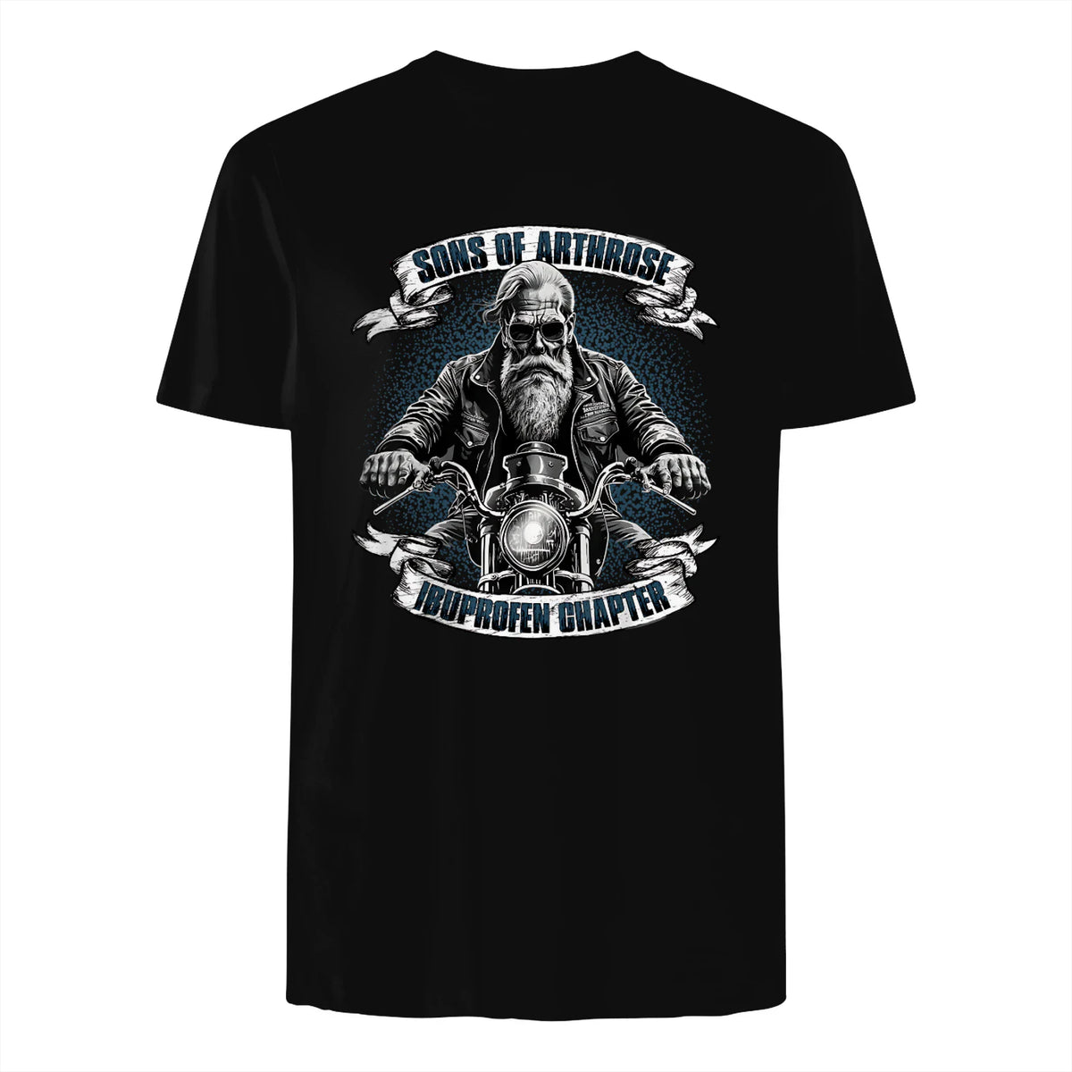 Lustiger Biker Spruch für den alten Mann - Sons of Arthrose - Ibuprofen Chapter Biker Motorradfahrer für ältere in Black - back view