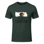 Offizielles Schlafshirt Schlafanzug Dackel Hund Geschenkidee in Forest Green - front view