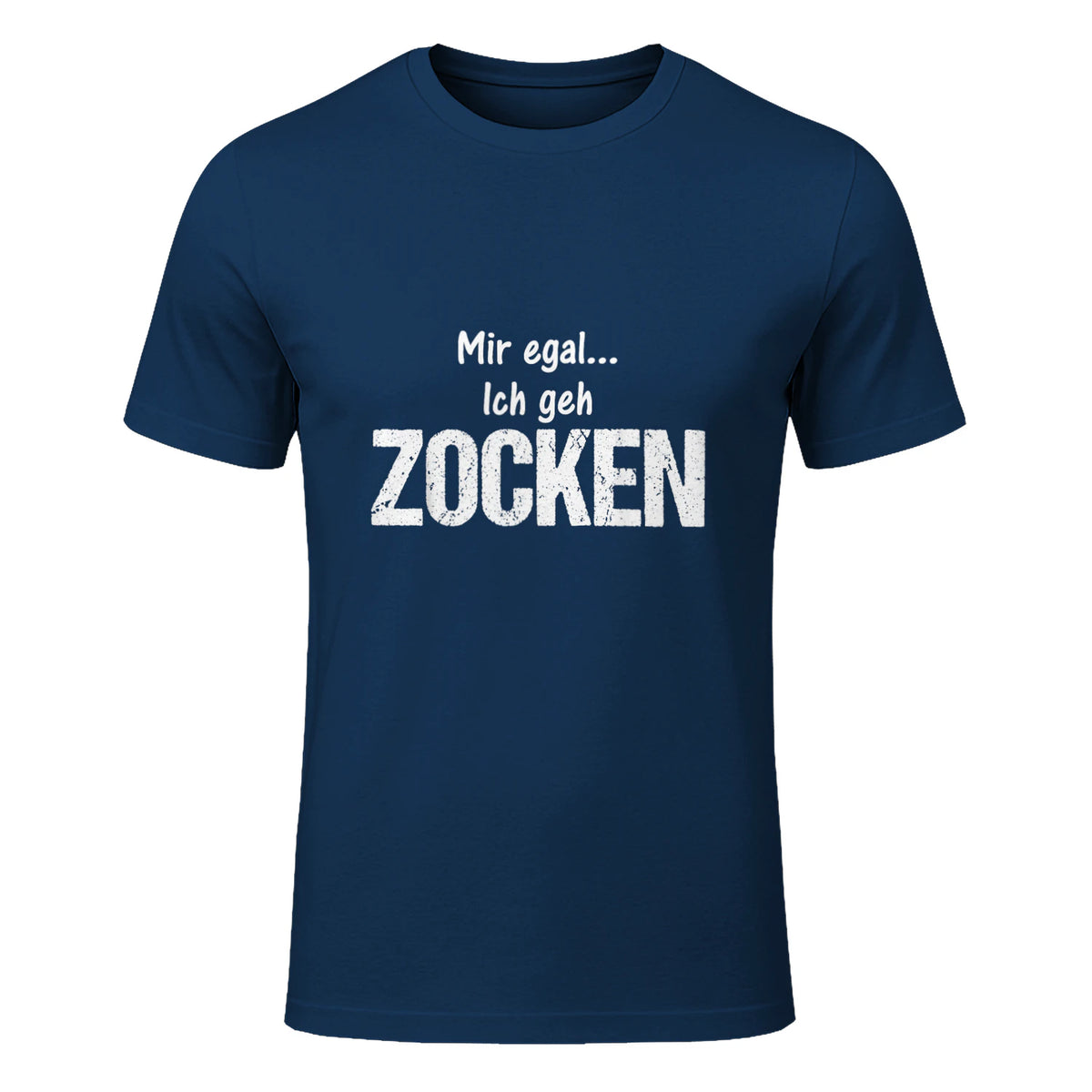 Lustige Weihnachts Geschenke Adventskalender Ideen Mir egal ich geh zocken Unisex Schwarz S Klassische Passform in Navy - front view