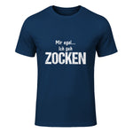 Lustige Weihnachts Geschenke Adventskalender Ideen Mir egal ich geh zocken Unisex Schwarz S Klassische Passform in Navy - front view