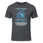 Five Signs I'm Probably a Dragon T-Shirt in Charcoal - front view