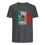 El Papa Mas Chingon - Funny best Mexican Dad Gift in Charcoal - back view