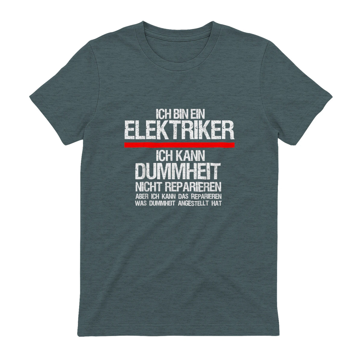 Elektriker Fun Geschenkidee - Herren Schwarz S - Kurzarm - Casual Funny Slogan Electrician in Dark Heather - back view