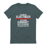 Elektriker Fun Geschenkidee - Herren Schwarz S - Kurzarm - Casual Funny Slogan Electrician in Dark Heather - back view