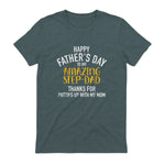 Happy father's day step dad in Dark Heather - back view