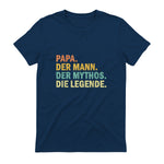 Geschenke für Väter Papa Der Mann Der Mythos Die Legende Classic Fit Novelty Short-sleeve Schwarz S Vate in Navy - back view