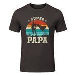 Fête des Pères Meilleur Père Humour Retro Super Papa Parfait in Dark Chocolate - front view