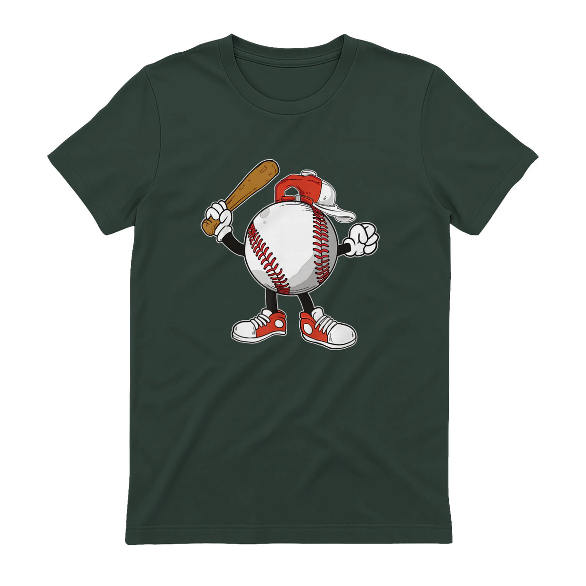 Baseball Boy T-Shirt in Forest Green - back view