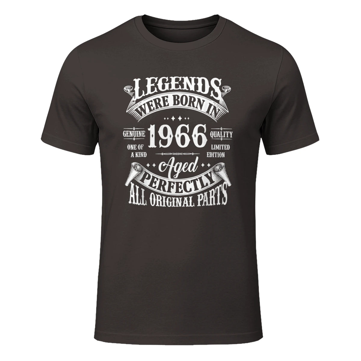 Vintage Sixtieth Birthday Shirt T-Shirt in Dark Chocolate - front view