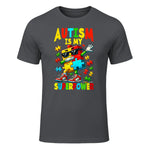 Puzzle Autism Awareness Autistic Support in Charcoal - front view