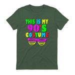 This Is My Nineties Costume Party T-Shirt in Military Green - back view