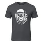 Grandfather Grandpa Son Daughter Children Gift Vatertag Schwarz Small Classic Fit Cartoon Bär Family Män in Charcoal - front view