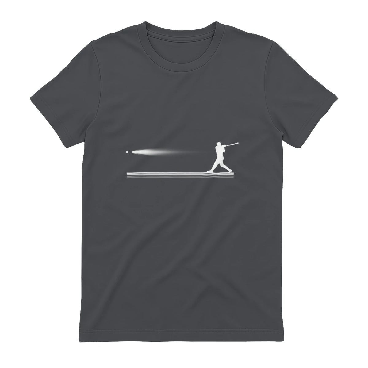 Baseball Apparel - Baseball T-Shirt in Charcoal - back view
