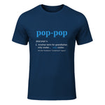 Pop Pop Gifts Grandpa Fathers Day in Navy - front view