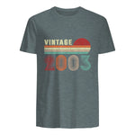 Vintage Twenty-Second Birthday T-Shirt in Dark Heather - back view