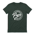 Geschenke für Papa und Opa zum Vatertag - Bester Papa der Welt, Vatertag, Vintage T-Shirt Schwarz S in Forest Green - back view