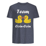 Citation Canard Enfant Humour Team Canards Coin-Coin in Heather Navy - back view