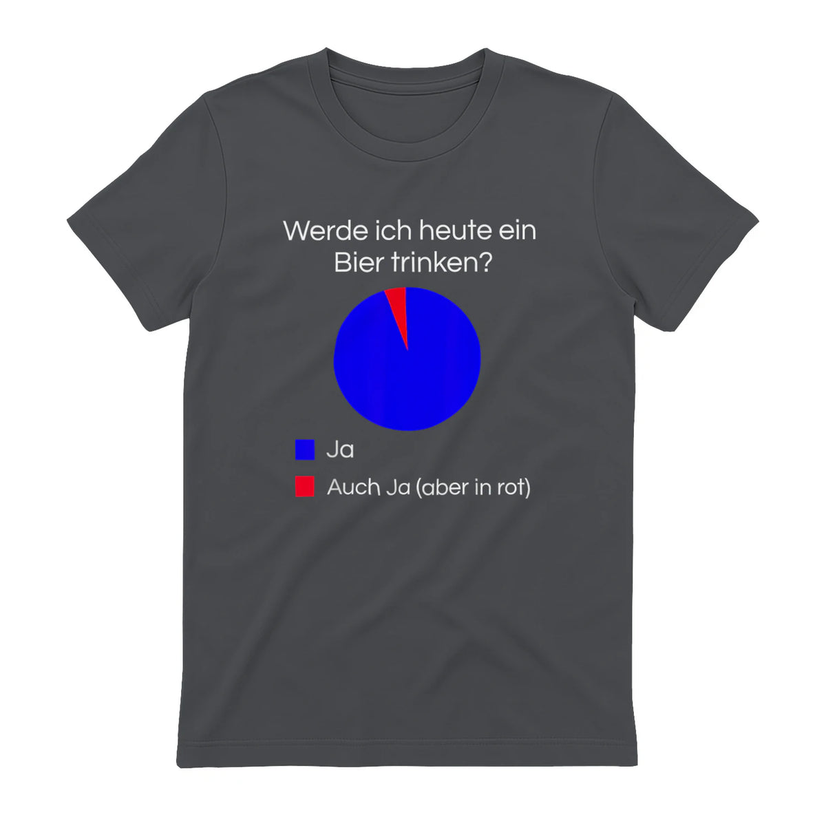 Lustiges Bier Shirt I Alkohol Trinken Party Fest Wein in Charcoal - back view